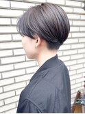 ジェンダーレス刈り上げショート/ラベージュ/琴似美容室