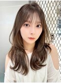顔周り小顔レイヤーカット/ミディアム韓国ヘア/博多