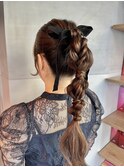 【高めポニーテール】/結婚式/二次会/同窓会/銀座/ヘアセット