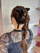 【高めポニーテール】/結婚式/二次会/同窓会/銀座/ヘアセット