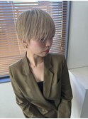 マッシュショート×ホワイトブロンド【高崎】