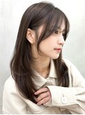 20代30代40代◎前髪パーマ韓国風巻きくすみベージュお団子ヘア
