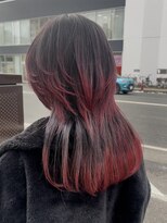 リード バイ ラグーン(LEAD by LAGOON)&nbsp;レッド×ブラック☆エンドカラー☆ケアブリーチ☆クラゲウルフ