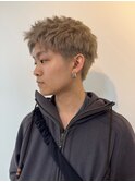 メンズブリーチカラー　スパイキーショート　大阪美容室
