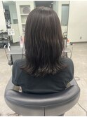 艶髪　暗め　オリーブアッシュ　大人女子