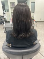 ガルボヘアー 桟橋店(garbo hair) 艶髪 暗め オリーブアッシュ 大人女子