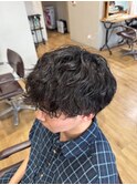 波巻きパーマ