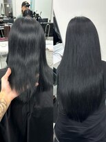 ロムーク 表参道(LOMKH)&nbsp;夏はエクステイメチェン/美髪/ワイドバング/ブルーブラック