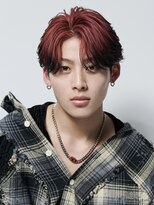 ルースト 京都四条大宮店(ROOST)&nbsp;センターパート/レッド/エンドカラー/men's/京都