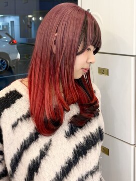 ヴィサージュファイン(VISAGE fine) 深みレッド×ダークルーツのデザインカラー