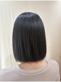 縮毛矯正/髪質改善ストレート/切りっぱなしボブ