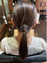 エイチエムヘアーホーム 池袋2号店(H M hair home) タイトアレンジ/銀箔/水引き/お呼ばれヘア/ヘアセット