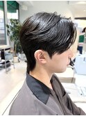 韓国ヘア 毛流れマッシュ×ダウンパーマ×リーフカット