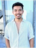 リバースセンターパート刈り上げセンターパートサーフカール