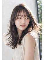 アーダーヘアサロン 森田店(ADER HAIR SALON)&nbsp;透明感ブラウンレイヤーミディ