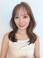 ビーチ(BEACH)&nbsp;★前髪あり韓国レイヤーボブミルクブラウンくびれヘアヨシンモリ