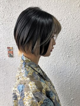 ディー エメ(D-aimer-) 2ブロックカラー・ボブ 【カット・部分2WAYカラー】