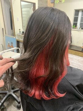 ロール(ROLL) インナーカラー　サーモンピンク