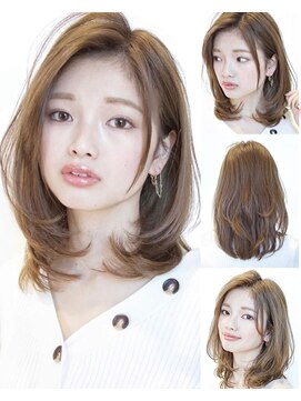 アフロート ルヴア(AFLOAT RUVUA) 【似合わせレイヤーカット】×ベージュカラー/ワンカールパーマ