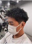 メンズショート×ツイストパーマ