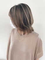 オル(Olu)&nbsp;【MASAYA】白髪ぼかしハイライトカラー×レイヤーボブ