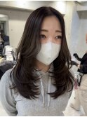 ハイライトカラーミルクティーベージュケアブリーチダブルカラー