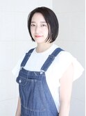 【sorriso hair桜山】切りっぱなしあごラインボブ