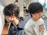 【大堰限定】メンズウルフカット＋パーマ【MEN‘S/韓国/千葉駅/メンズ】