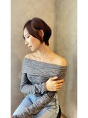大人ショートボブ 20代30代40代ヘア 小顔