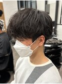 黒髪マッシュナチュラルマッシュメンズヘア韓国ツーブロック