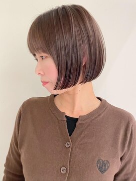 ネイロ バイ ジルブラン 葛西(NeiRo by JIL BLAN) ハイライト白髪ぼかしダブルカラーインナーカラーショートボブ