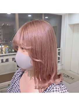 フォルテ 表参道店(FORTE) 柔らかピンクベージュ！モテ髪カラー