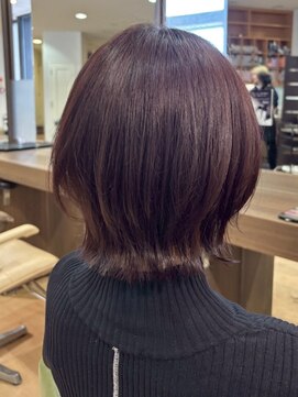 アウラ(AURA) 盛岡駅オリーブベージュカラーブリーチなしダブルカラーレイヤー