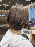 ナチュラルグレージュ×ハイライト