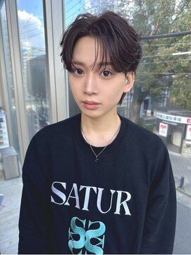 フェノメノン 栄店(PHENOMENON) メンズ/韓国カルマショート/センターパート/ブラウン