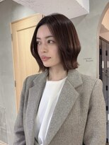 ローレン(LOREN)&nbsp;黒髪/ボブルフ/ネビージュ/小顔/ワンレン/栄/髪質改善/前髪