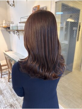 オーガスト ヘア ネイル(AUGUST hair nail) くびれミディとカカオブラウン