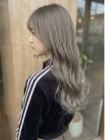 ニコリヘアワークス(nicori hair works)&nbsp;ロング×ハイトーン×シアーベージュ1