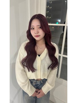 ジュベ(juve.) 大分ロングワインレッド艶カラー