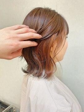 ヘアステージアミカル インナーカラー×オレンジ