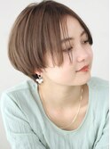 ひし形ショート　美シルエット　ショートヘア　前髪長めショート