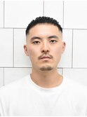 七三オールバックツイストパーマかき上げヘアコンマヘアb11