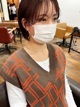 ヘアー アイス カンナ(HAIR ICI Canna) 長めバングのボブスタイル