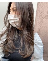 モルニ(MORNI)&nbsp;ショコラブラウン_マロンベージュ Aラインボブ かきあげ