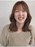 ミディアム 韓国ヘア シースルーバング 【博多】