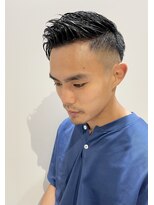 コネクト(Connect) 短髪黒髪ワイルドフェードアップバング