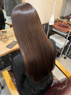 オースト ヘアー ステラ 新宿店(Aust hair Stella) ニュアンスカラー／酸性ストレート／りんご幹細胞