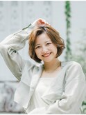透明感カラー×大人丸ボブ