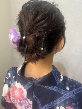 ウィスプ 赤羽店(wisp) 夏ヘアアレンジ 浴衣着付け 和装/夏祭り/お祭り/アップスタイル6