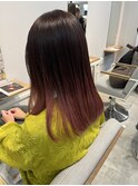[札幌美容室LINDA]グラデーションカラー/ペールピンク/デザイン